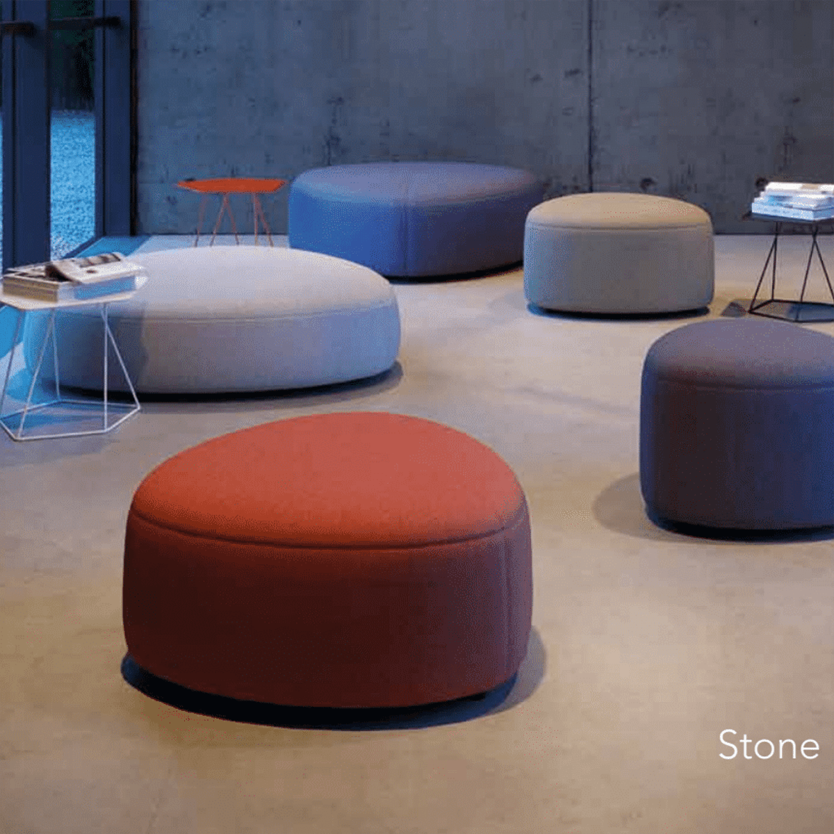 Design Lounge Pouff Stone